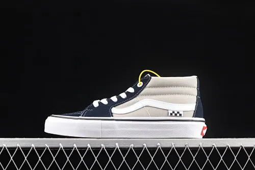 All categories Vans Vans series Vans Mid Vans China Vans SK8-Mid Pro Vans official side checkerboard small label mid-top professional skateboard shoes VN0A3WM32PD